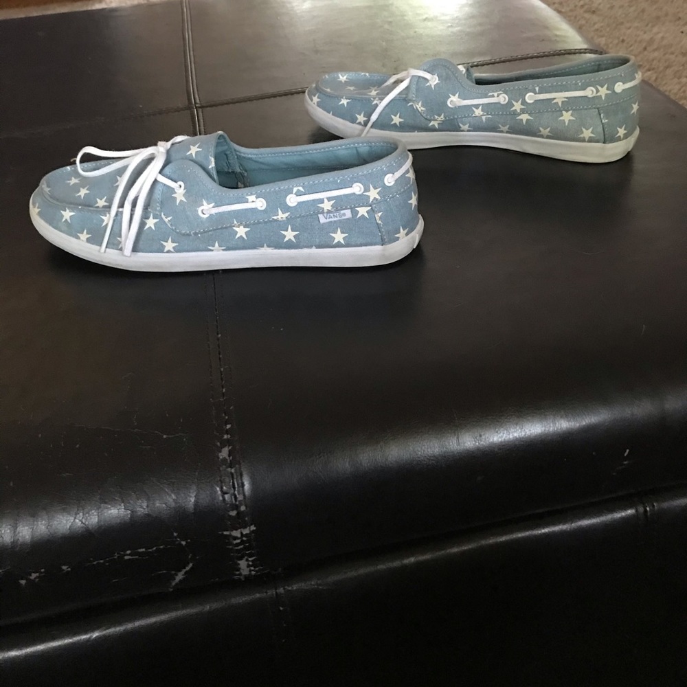 Vans light blue and stars women’s 10